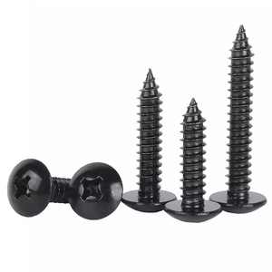 Tornillo Autorroscante Yufumei M3 M4 M5 Negro con Cabeza Phillips para Madera, Cabeza Plana Grande, Grado de Construcción A, Acero al Carbono Liso - Product Image 1