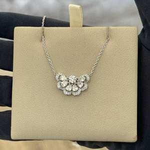 Collier pendentif fin en argent pur S925 avec diamants complets en forme d'éventail, style princesse élégant, chaîne de clavicule polyvalente - Product Image 4