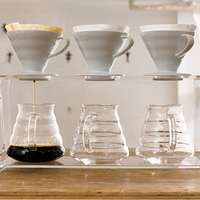 Bouilloire à café en verre Pot d'égouttement de thé Carafe à café en verre Verser sur la cafetière Accessoire