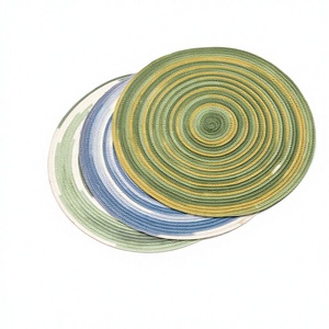 Sous-plats en papier circulaires écologiques modernes de 38 cm de diamètre pour la maison, les voyages, les pique-niques, le camping, la décoration du salon, personnalisables - Product Image 1