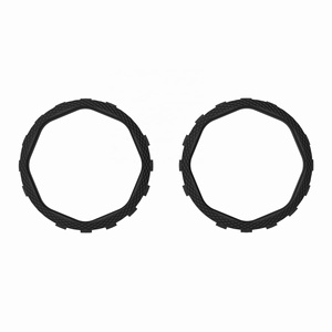 Bâtons octogonaux noirs redessinés avec anneaux d'accentuation pour EXtremeRate PS5 Luna Redesigned et pour PS4 Ghost Redesigned Shell - Product Image 1