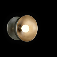 Lámparas de Techo y Apliques de Pared XZ America, Estilo Vintage Retro, Decorativas para Interiores, Diseño Desestructurado Oscuro, Latón Envejecido, LED, 2 Apliques