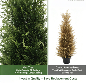 Árbol de Ciprés Artificial de Alta Calidad para Exteriores, Ecológico, Resistente a los Rayos UV, Plástico Ignífugo, Protector Solar, Decorativo para Hogar y Jardín - Product Image 3