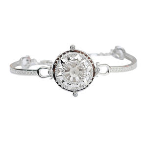 Bracelet de montre audacieux en argent S925, personnalisable, avec 9-10 perles, accessoires DIY, support vide, 476 bracelets et joncs en cristal - Product Image 5