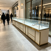 Vitrine de Luxe pour Bijoux avec Porte Coulissante en Verre Trempé Super Transparent pour Montres et Accessoires (Idéale pour Centres Commerciaux)