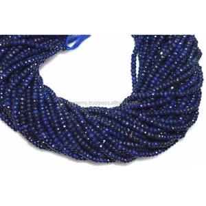 Cuentas facetadas de corindón de zafiro azul natural de calidad exclusiva, tamaño 3.50-5mm, para la fabricación de joyería a precio de mayoreo. - Product Image 4