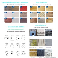 Maison conteneur modulaire démontable en acier, portable et extensible, pour camping et complexe hôtelier