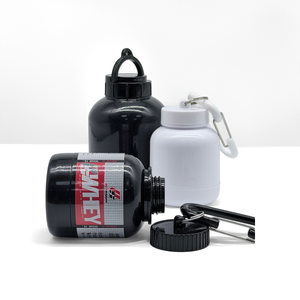 Sans BPA Logo personnalisé Étiquette autocollante Conteneur de protéines portable Supplément Entonnoir de poudre de protéines avec porte-clés - Product Image 2