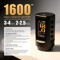 XNET NAGA 1600mAh 2.0-4.2mm verstelbare slaglengte professionele draadloze tatoeagepenmachine met dotwork-modus dubbele batterij