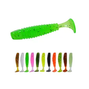 Mini T Tail Soft Worm 38mm 0.85g Soft Lure Paddle Tail Mini Lure Worm Customized Soft Plastic Bait