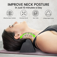 SUREWALHOME Bloc de traction orthopédique ferme Alignement de la colonne vertébrale Oreiller cervical Conception réglable Dispositif de traction Civière cervicale portable