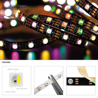Bande LED à pixels adressables individuellement BTF-Lighting SK6812 RGBW 4 en 1 Blanc froid naturel chaud 30 60 144 pixels par mètre