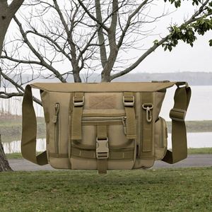 กระเป๋าเป้สะพายหลังเดี่ยวสำหรับแล็ปท็อป 14 นิ้ว รุ่น Factory Tactical Outdoor ใส่เอกสาร A4 ได้ พร้อมช่อง Molle แบบ Messenger Bag สไตล์สปอร์ต สำหรับฤดูร้อน - Product Image 4