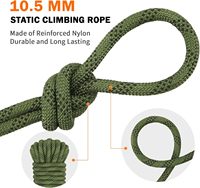 Corde d'escalade statique en nylon de 10,5 mm pour escalade sur roche et glace en extérieur, sauvetage incendie, utilisation parapluie, application universelle toutes saisons