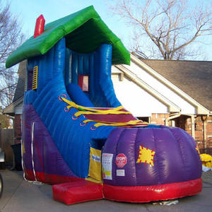 Château gonflable à thème de chaussures de conte de fées, avec toboggan et motif de bottes originales, pour la location de fêtes d'anniversaire pour enfants - Product Image 3