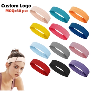 الحد الأدنى للطلب 30 قطعة – عصابات عرق مع شعار مخصص، عصابات رأس للباسكت بول واللياقة البدنية والتنس الرياضي، قابلة للتمدد وحماية - Product Image 1