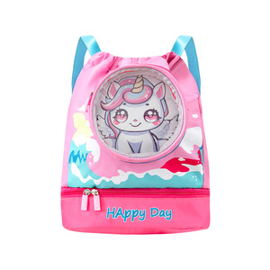 Zwemtas voor kinderen, draagbaar en lichtgewicht, strandtas, cartoonachtig en schattig, hoogwaardige uitstraling, tas met trekkoord - Product Image 1