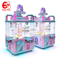 Máquina recreativa de grúa de garras para 4 jugadores, gran oferta, operada con monedas, modo dual, dispensador de premios, para centros comerciales, FEC, OEM