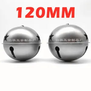 Factory sale 120MM star round bell 12CM large jingle bell Christmas Decoration Big Bell