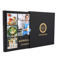 Libro de Cocina de Tapa Dura Personalizado de Alta Calidad con Papel de Arte, Estampado en Caliente Plateado, Impresión Offset Ecológica y Logotipo Personalizado