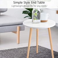 Meubles de maison Table basse ronde de luxe Dessus de table basse en bois et marbre