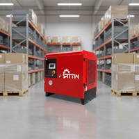 Compresseur d'air à vis monophasé refroidi par air 5HP avec certification CE, PLC, 220V, 50HZ, 0.8Mpa pour la pulvérisation de peinture