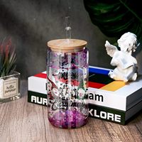 Gobelet isotherme en verre à double paroi personnalisé 12oz/16oz/20oz avec paille – Écologique, unisexe, idéal pour mariages, fêtes et voyages