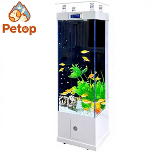 ตู้ปลาทรงสี่เหลี่ยมขนาดใหญ่ Petop 240L-480L หน้าจออัจฉริยะ ระบบกรองเสียงเงียบพิเศษ สำหรับปลาทอง ตกแต่งบ้าน ห้องนั่งเล่น - Product Image 1