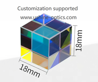 Cube de prisme en verre cristal K9 optique transparent non traité RGB pour accessoires de photographie et présentoir décoratif