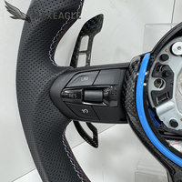 Volant sport personnalisé en cuir et fibre de carbone avec palettes de changement de vitesse pour M3 M4 M5 F10 F30 Sport 3 branches 40mm Grip