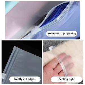 Custom Logo Clear Zipper Shipping Bag Frostedt <strong>Ziplock</strong> PVC Bag With <strong>Ziplock</strong> Handle For Packaging Jewels Made From EVA Plastics - Product Image 6