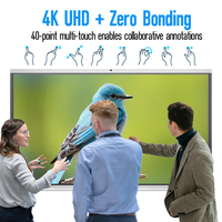 Tableau interactif intelligent pour réunions de bureau, écran tactile 4K, système double Android/Windows, 55/65 pouces, nouveau style