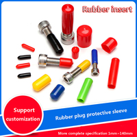 1.3mm-90mm PVC 고무 케이블 와이어 스토퍼 커버 세트 나사형 실리콘 슬리브 팁 외부 뚜껑 먼지 마개 케이블 엔드 캡