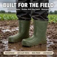 Bottes de pluie mi-mollet en EVA personnalisées ODM, ultra-légères, imperméables, semelle antidérapante, pour le jardin, la ferme, le travail, bottes Wellington