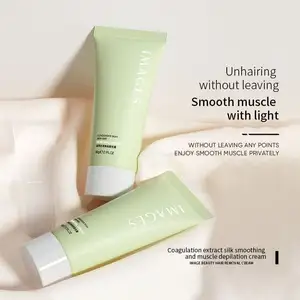 OEM özel etiket doğal organik kalıcı hafif beyazlatma güzellik kol bacak temiz saç temizleme kremi