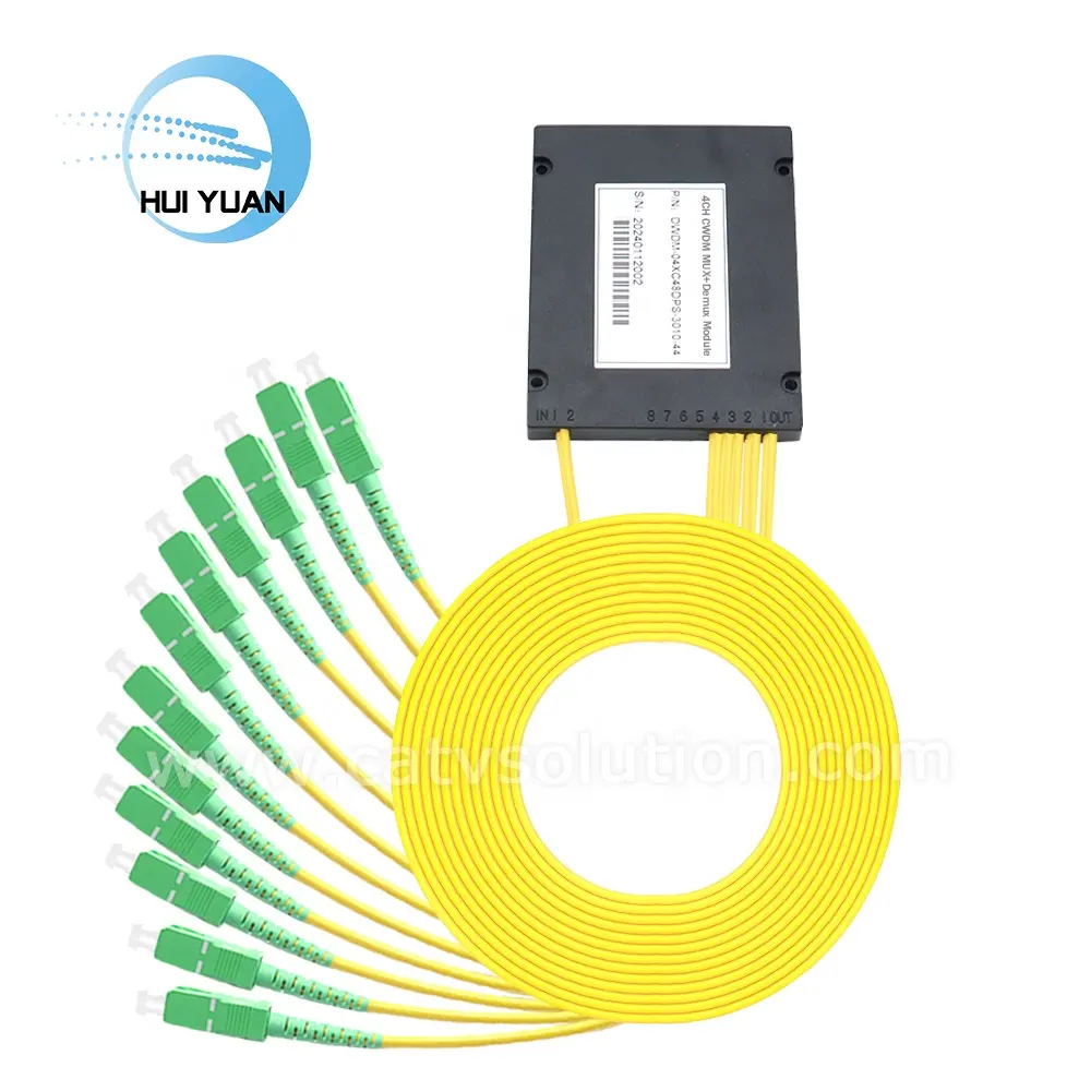 2CH ~ 18ch CWDM mô-đun 1260-1650nm mux + demux 2.0 mét cáp duy nhất sợi với SC/APC hoặc LC/APC