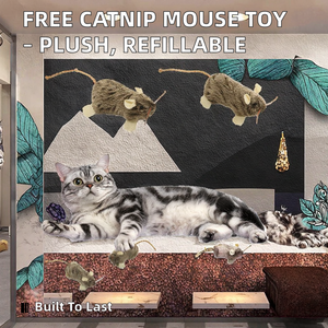 Campione Gratuito: Nuovo Design di Giocattolo per Gatti a Forma di Topo in Peluche Marrone con <span class=keywords><strong>Catnip</strong></span> Ricaricabile - Product Image 2