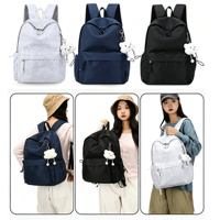 Mochila Minimalista con Colgante de Nube, Ligera y Bonita, con Múltiples Compartimentos, Gran Capacidad, para Estudiantes, Escolares, Casual, para el Día a Día