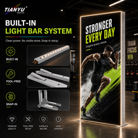 Panneau d'affichage modulaire rétroéclairé par LED TIANYU, en tissu, avec cadre en aluminium ou sans cadre, pour exposition