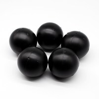 Boule de contrôle d'égouttement d'eau en plastique HDPE noir creux personnalisée de 100 mm (4 pouces), stabilisée aux UV, en polyéthylène haute densité