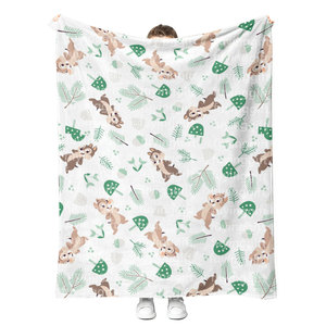 Dễ Thương Phim Hoạt Hình Sóc Mô Hình Chăn Tùy Chỉnh Thăng Hoa Thiết Kế In Ấn Mềm Sang Trọng Ném Chăn - Product Image 3