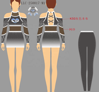 Uniforme de cheerleading personnalisé en tissu à manches longues, épaules dénudées, orné de strass étincelants et de nœuds