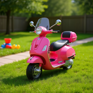 Moto Vespa Gts Rosa <b>Net</b> Ride On Toy 6V Battery Electric Scooter For Kids 3-6 Years With <b>Lights</b> And Music - Product Image 2