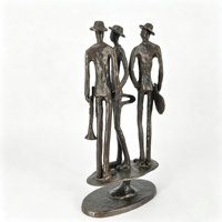 Sculptures en fer forgé Trio : Ornements d'ambiance pour la maison, le café, le bar, le bureau – Objets de collection pour les passionnés de musique