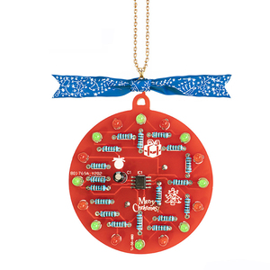 OKYN-Y2708 NE555 LED ตกแต่งต้นคริสต์มาสไฟกระพริบจี้วงจร PCB การเชื่อมการสอนการฝึกอบรมชุด DIY - Product Image 6