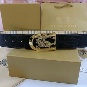 B เข็มขัดคาดเอวสไตล์ลำลองสำหรับธุรกิจระดับไฮเอนด์สำหรับผู้ชายหนังวัวแท้ผสมเรียบอเนกประสงค์ใหม่ออกแบบได้ตามต้องการ - Product Image 4