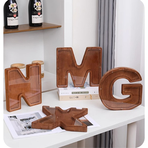 Tirelire en bois réutilisable pour la vente en gros, boîte de rangement pour pièces de monnaie et espèces, coffre-fort décoratif pour la maison, tirelire en bois pour cadeaux créatifs - Product Image 3