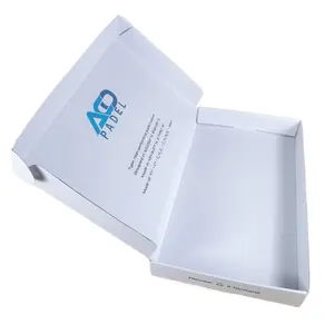 Mailer box for tennis racket white corrugated shipping box with custom design cost effective paper packaging boxes