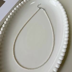 Collier ultra-rare en mini-perles d'eau douce naturelles de 2 mm, chaîne de clavicule polyvalente en argent pur S925, exquis - Product Image 2