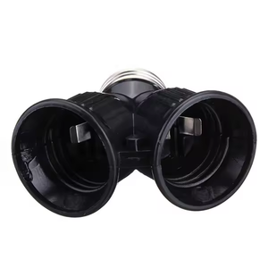 Bán buôn 1 để 2 E27 đèn <span class=keywords><strong>Led</strong></span> <span class=keywords><strong>Bulb</strong></span> <span class=keywords><strong>Adapter</strong></span> chuyển đổi Splitter cơ sở ổ cắm Đen <span class=keywords><strong>Adapter</strong></span> - Product Image 2